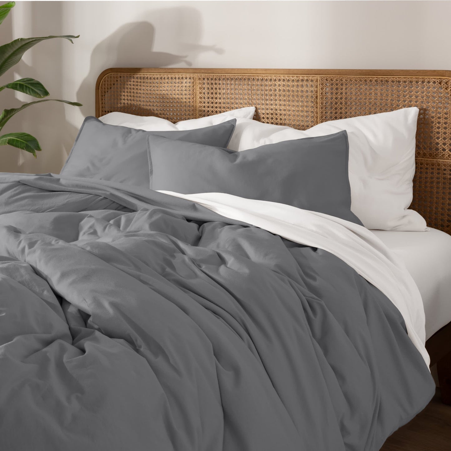Bare Home Organic Cotton Jersey Duvet Cover Set