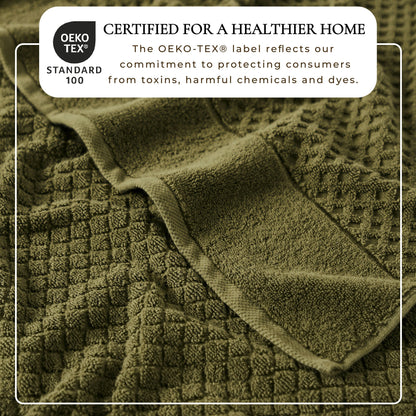 Cotton Diamond Waffle Weave Bath Towel Set - Grayson Collection