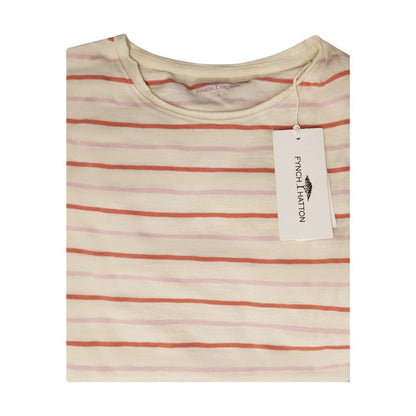 Fynch Hatton Women's Pink & Red Striped Long Sleeve T-Shirt