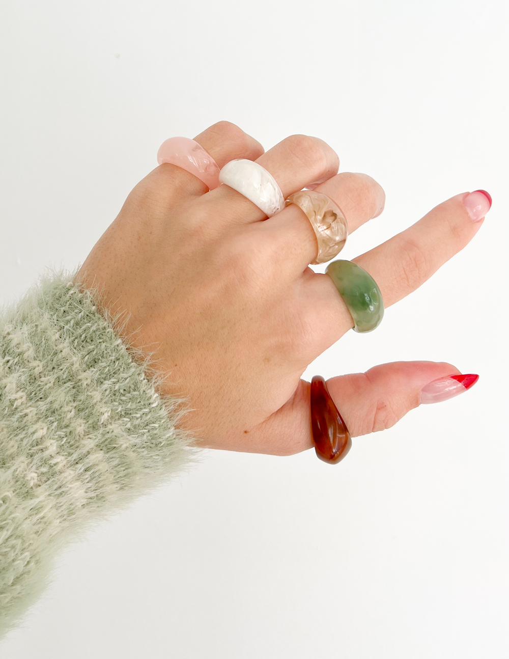 Elevated Faith Resin Dome Ring Set