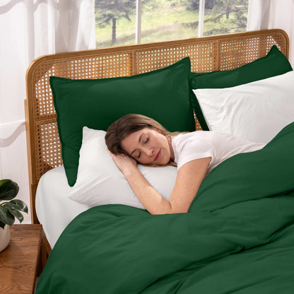 Bare Home Organic Cotton Jersey Duvet Cover Set