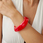 Berry Red Resin Square Bangle