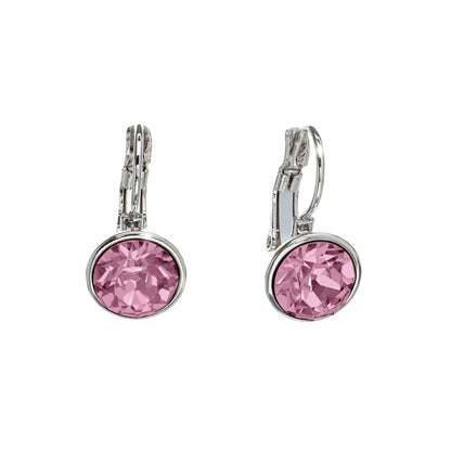 Classic Leverback Earrings with Sparkling Swarovski Crystals