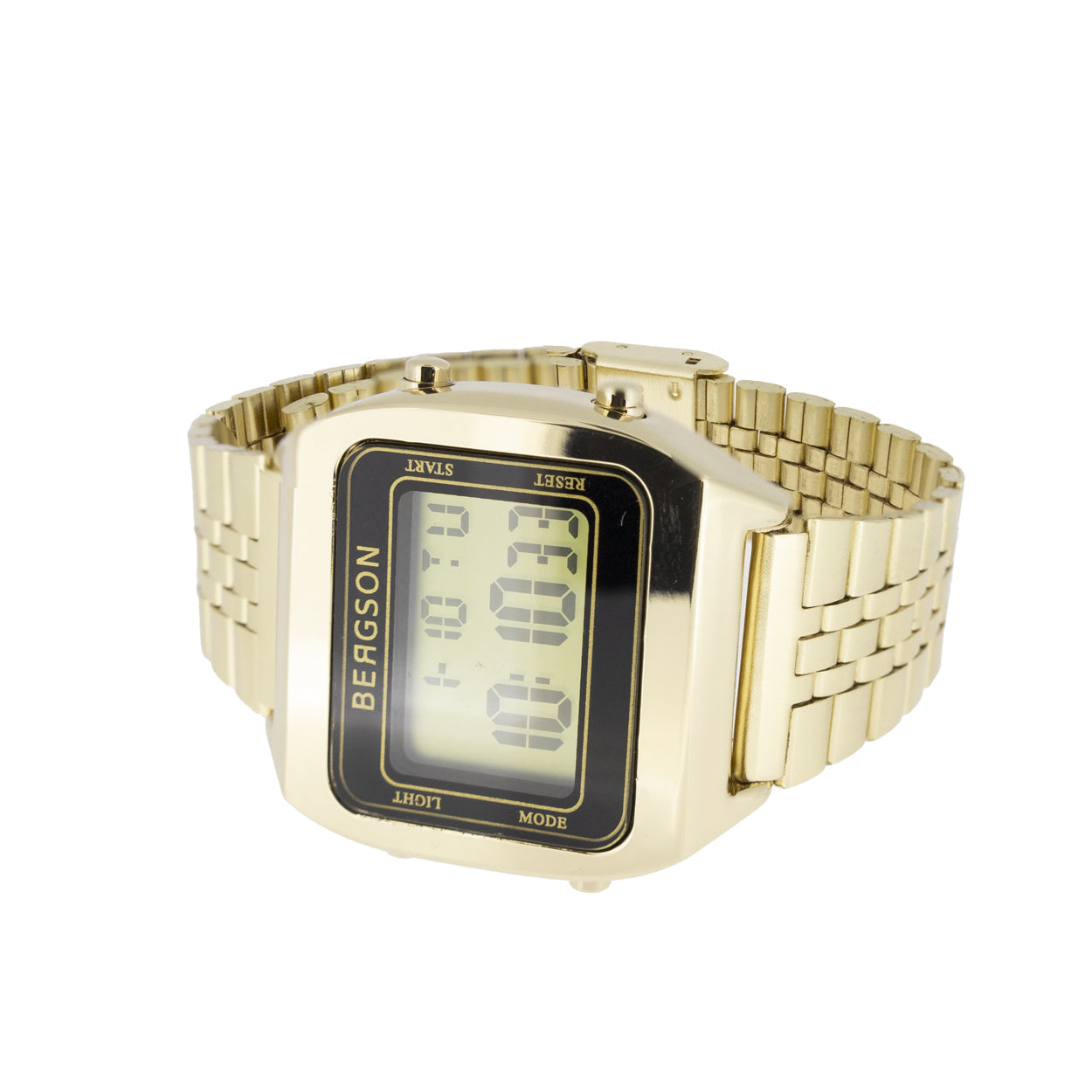 Bergson Retro Unisex Gold Digital Watch