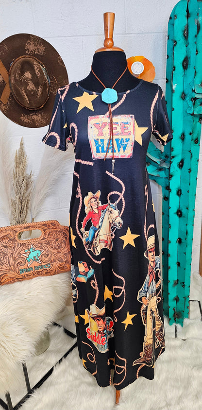Baha Ranch Vintage Cowgirl Western Dress