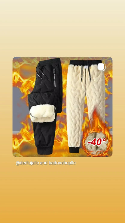 Men’s Winter Plush Fleece Pants – Ultra Warm Thermal Joggers