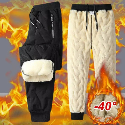 Men’s Winter Plush Fleece Pants – Ultra Warm Thermal Joggers