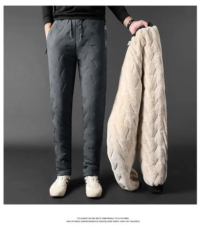 Men’s Winter Plush Fleece Pants – Ultra Warm Thermal Joggers