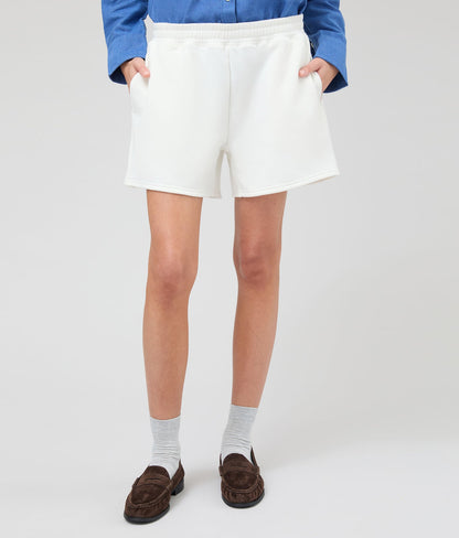 Womens Recycled Fleece Sweatshort - Recycled Fleece - Coconut Milk