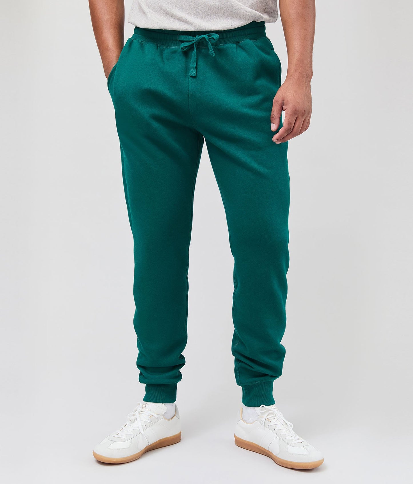 Mens Recycled Fleece Tapered Sweatpant - Recycled Fleece - Rainforest