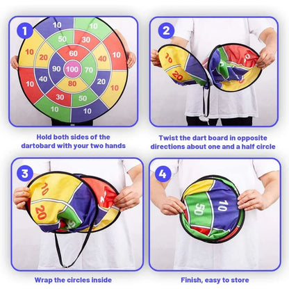 Foldable Fabric Dart Board with Sticky Balls