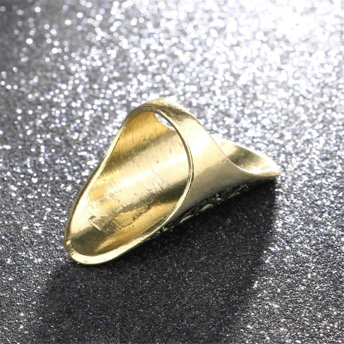 Goldtone Weaving Band Ring