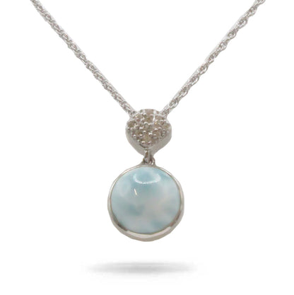 Larimar Stone Sterling Silver Bliss Necklace By Marahlago