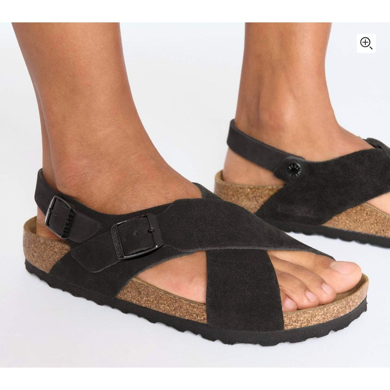 Birkenstock Unisex Tulum Suede Leather Soft Footbed Black
