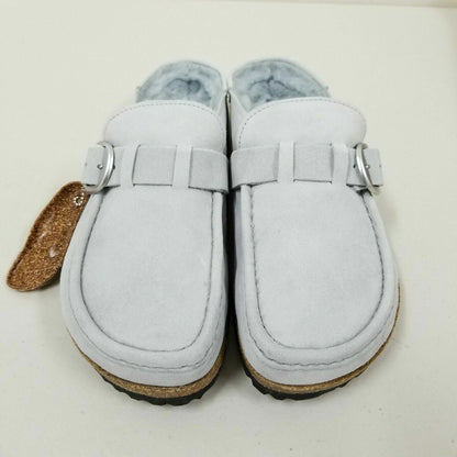 Birkenstock Unisex Buckley Shearling Suede Leather Dusty Teal