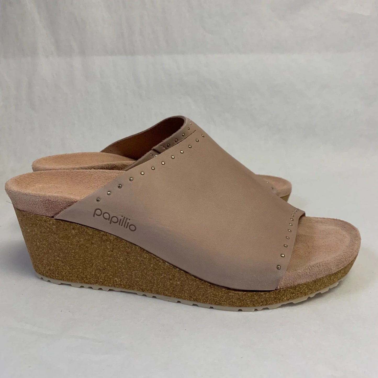 Birkenstock Namica Exquisit Nubuk Leather Crystal Rose Rivets
