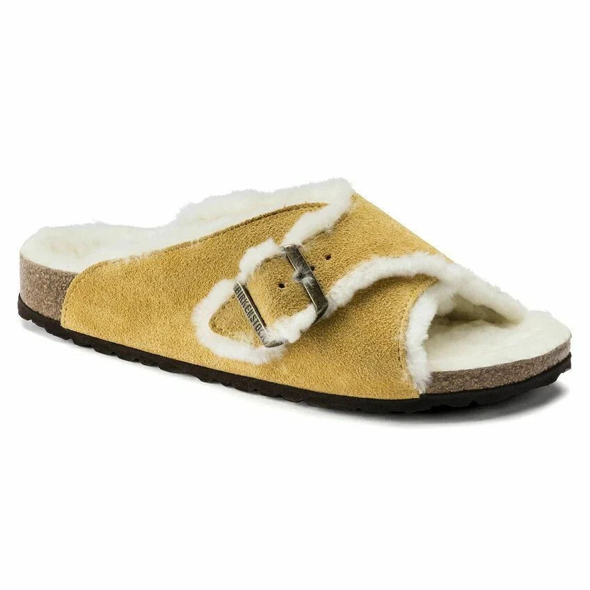 Birkenstock Unisex Arosa Fell Suede Leather Ochre
