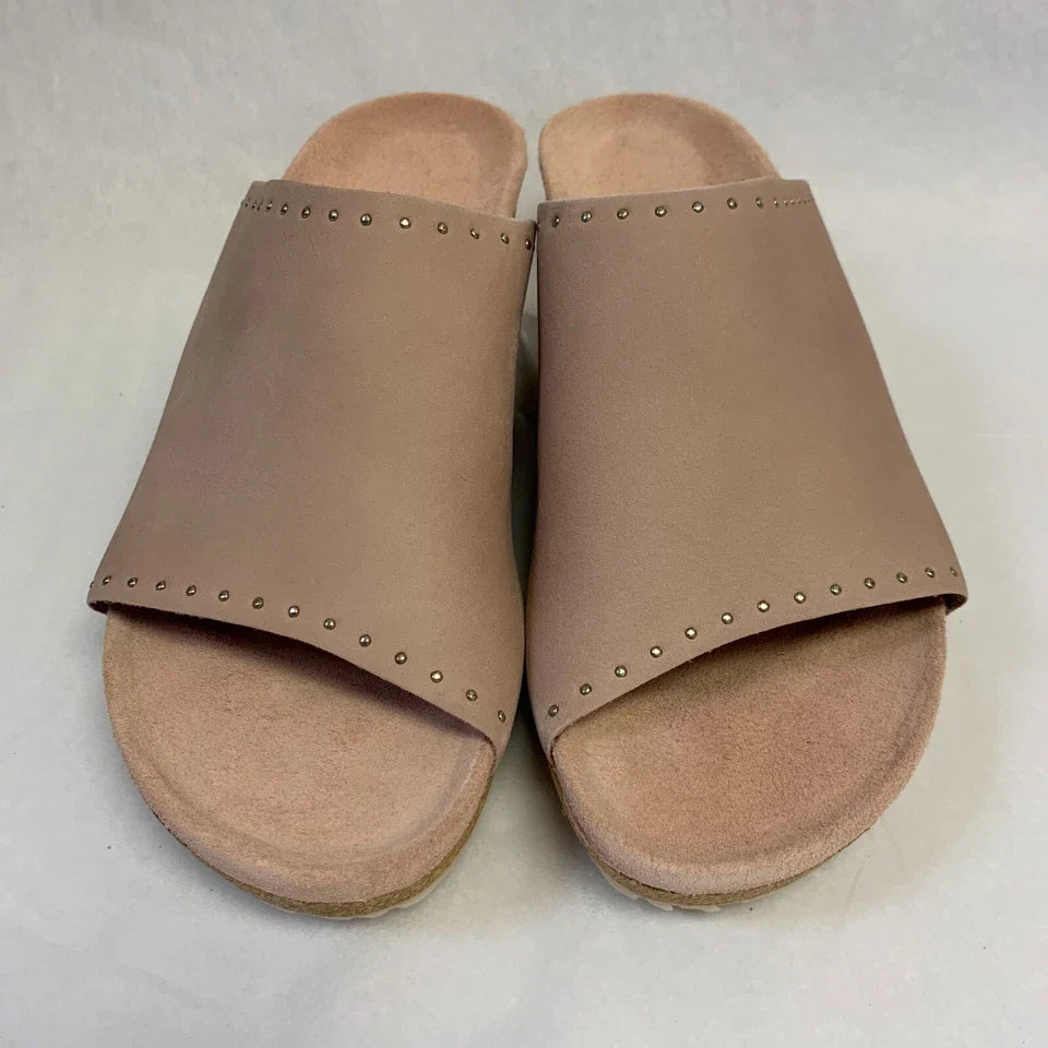 Birkenstock Namica Exquisit Nubuk Leather Crystal Rose Rivets
