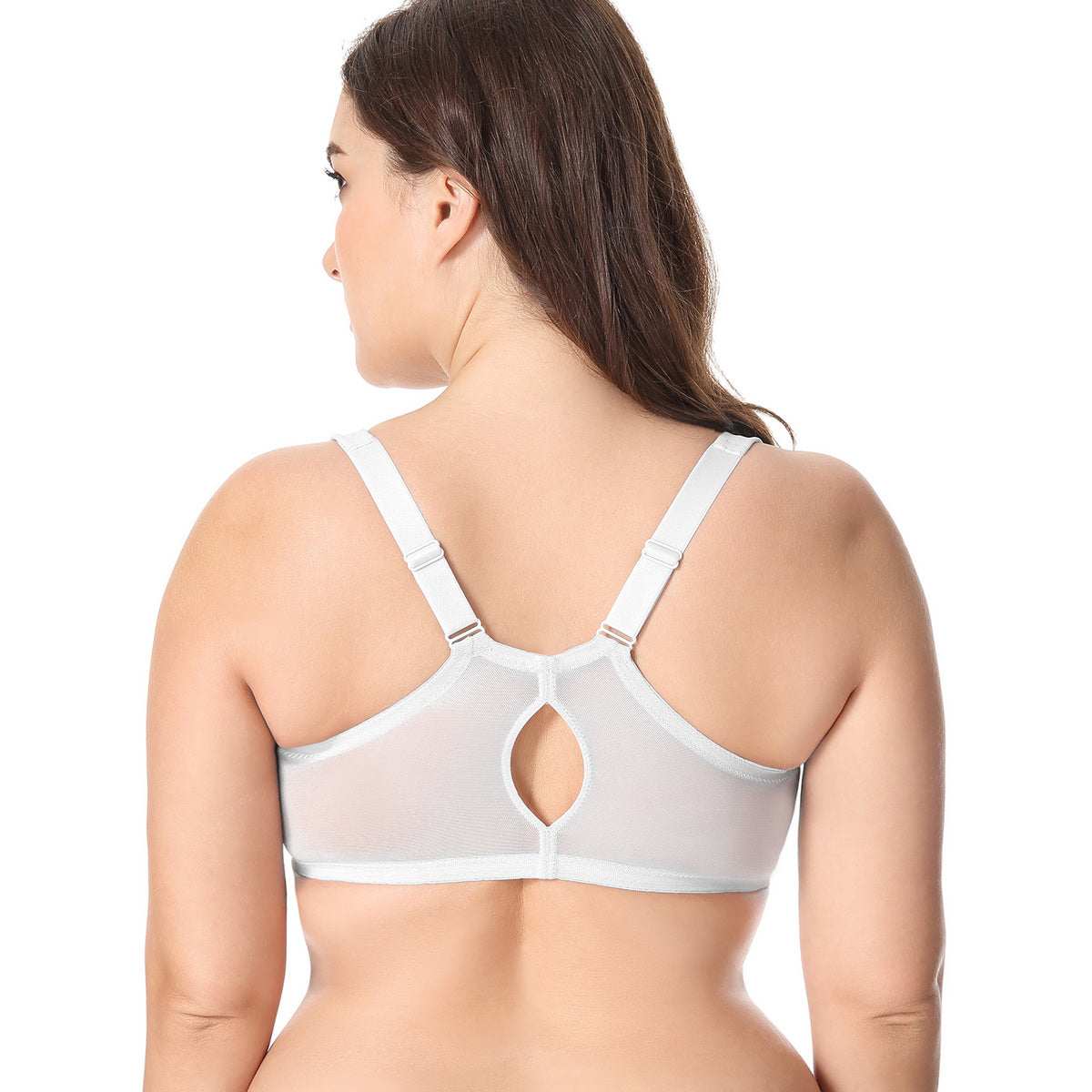 Front Closure Racerback Plus Size Underwire Bra