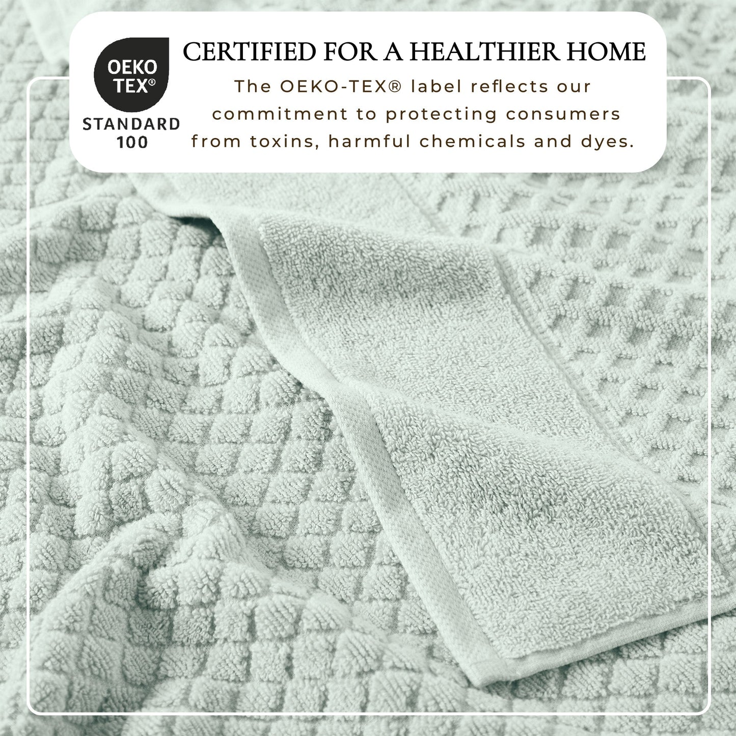 Cotton Diamond Waffle Weave Bath Towel Set - Grayson Collection
