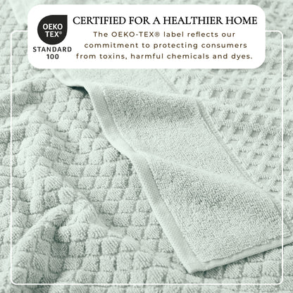 Cotton Diamond Waffle Weave Bath Towel Set - Grayson Collection