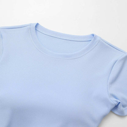 Buttery Soft Built-In Padded Bra Short Sleeve T-Shirt