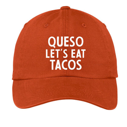 Frankie Jean Queso Let's Eat Tacos Baseball Cap