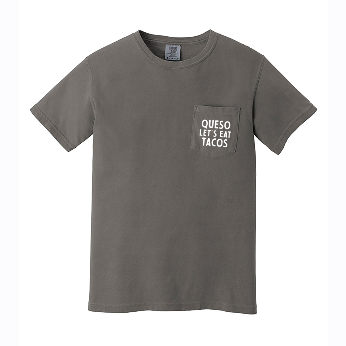Frankie Jean Queso Let's Eat Tacos Pocket Tee