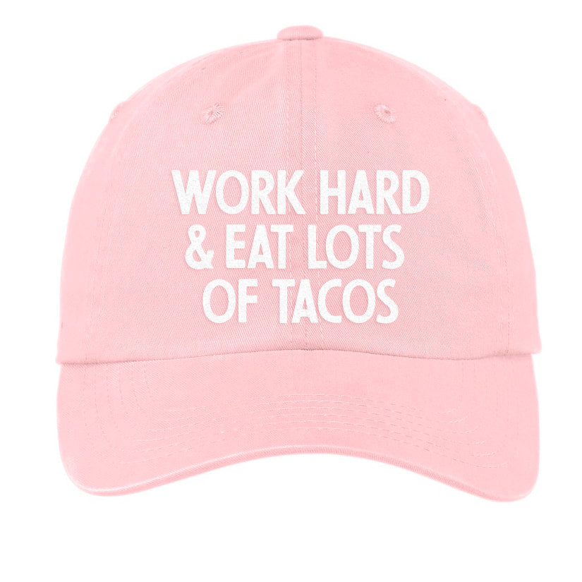 Frankie Jean Work Hard & Eat Lots of Tacos Baseball Cap