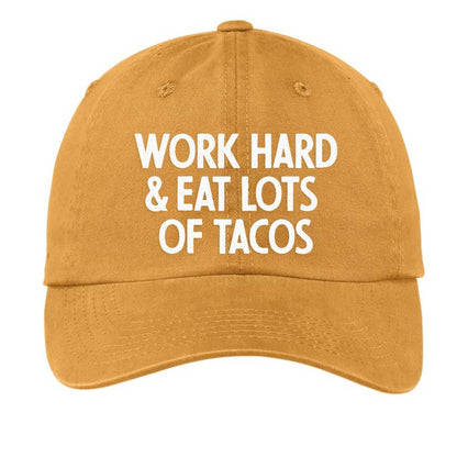 Frankie Jean Work Hard & Eat Lots of Tacos Baseball Cap