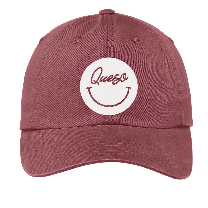 Frankie Jean Queso Cursive Smile Baseball Cap