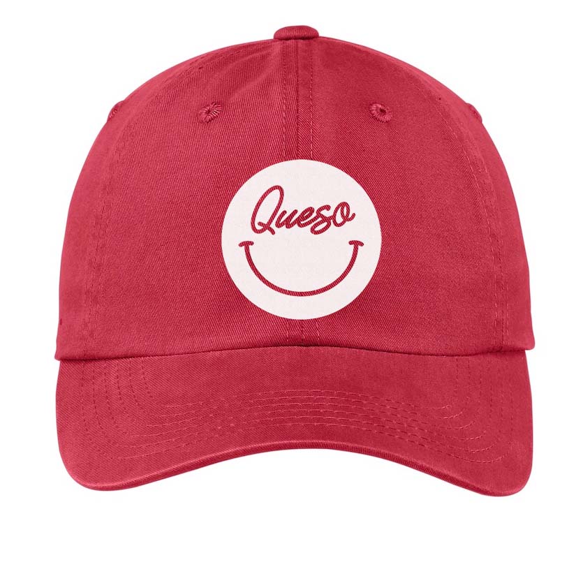 Frankie Jean Queso Cursive Smile Baseball Cap