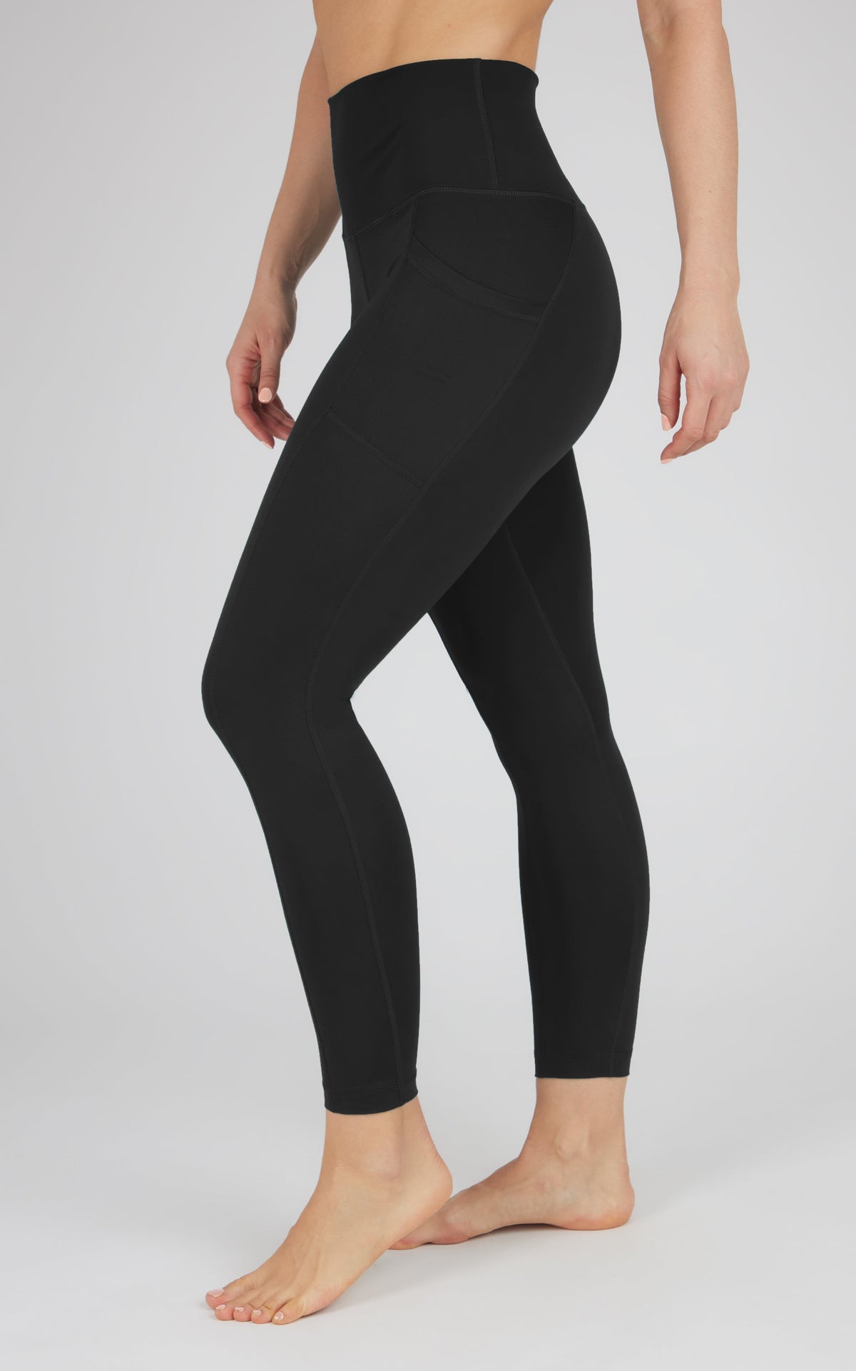 90 Degree by Reflex Lux Elastic Free High Waist Side Pocket 7/8 Ankle