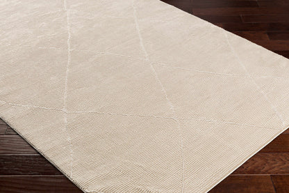 Aldis Tan Plush Textured Washable Rug - Clearance