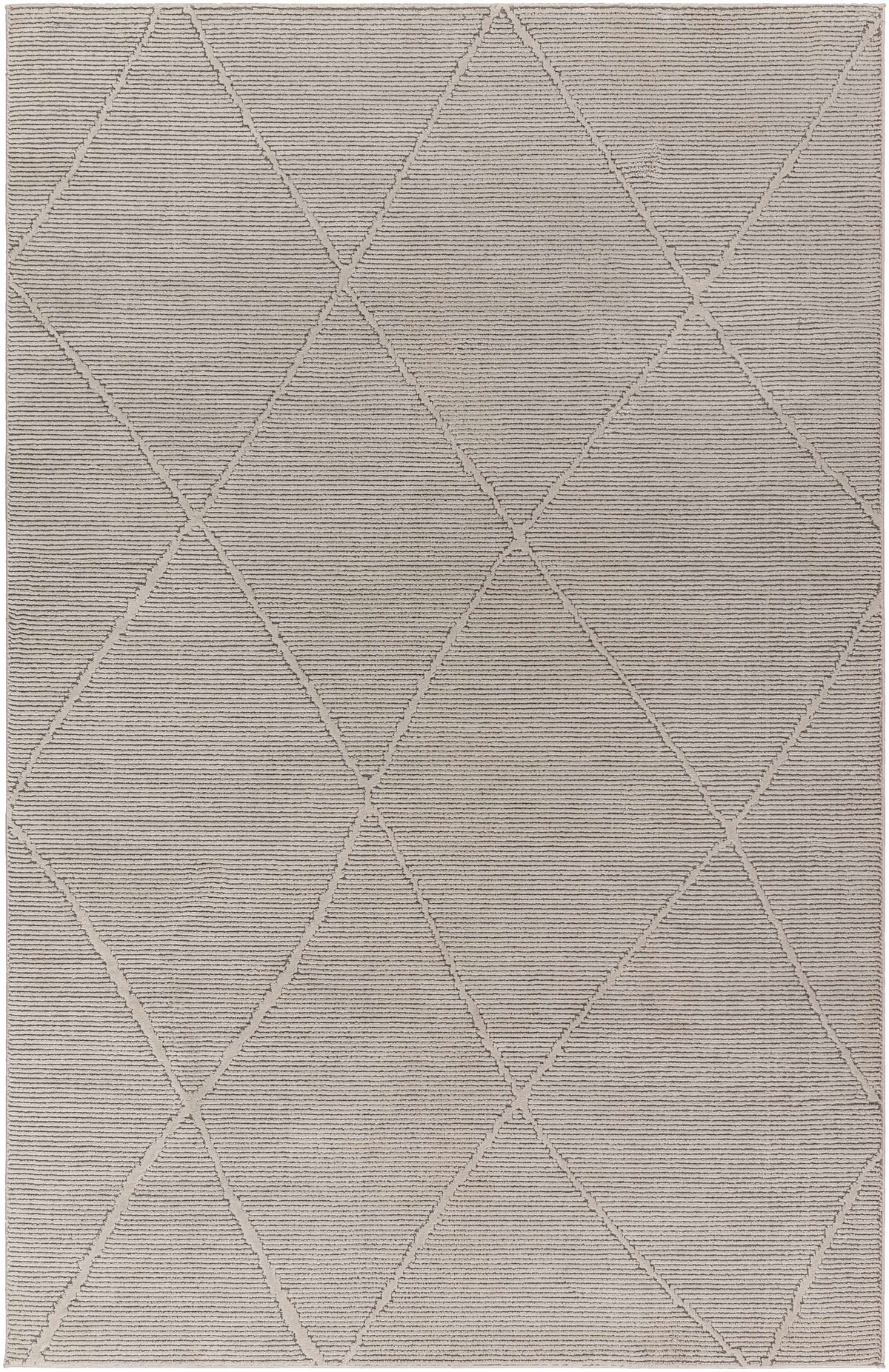 Aldis Grey Plush Textured Washable Rug - Clearance