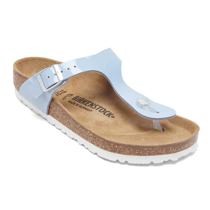 Birkenstock Gizeh Birko-Flor Patent Dove Blue Sandals