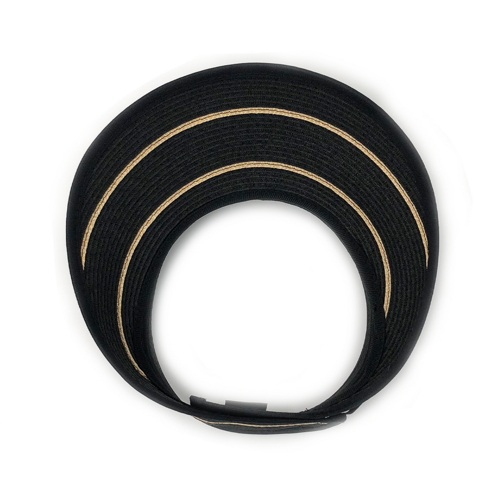 Wallaroo Savannah Packable Sun Visor - Black/Camel
