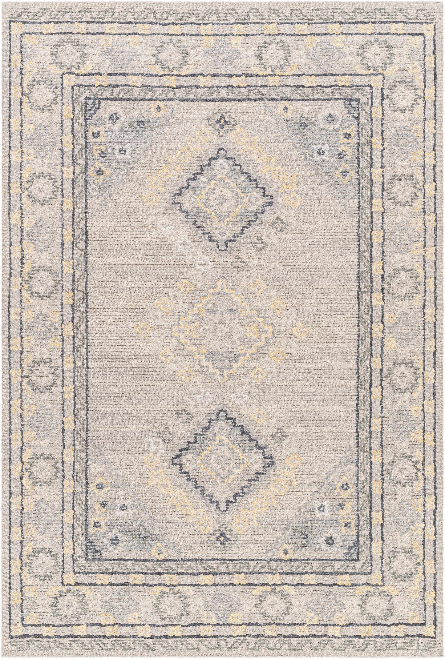 Alena Gray Wool Blend Area Rug - Clearance