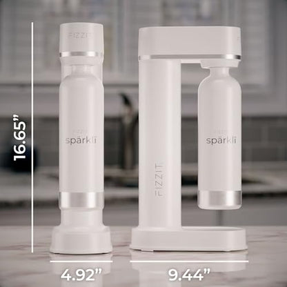 Fizzit™ Spärklï Carbonated Water Soda Maker with Stainless Steel Bottle – Dishwasher Safe Bottles - Sparkling Water Maker