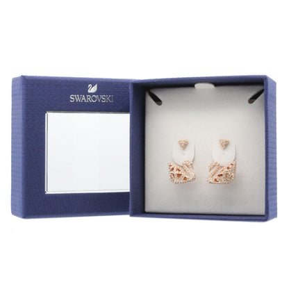Swarovski Facet Swan Collection Rose Gold Earrings