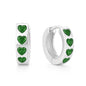 Emerald Heart Hoops