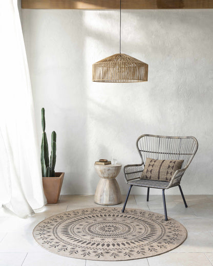 Beata Round Faux Jute Rug - Clearance
