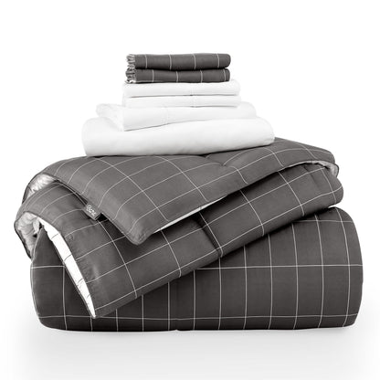 Bare Home Bed-in-a-Bag Comforter Set with White Sheets