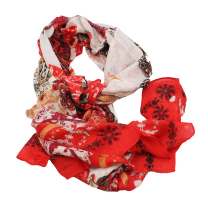 Desigual Rectangular Indonesian Patch Design Scarf
