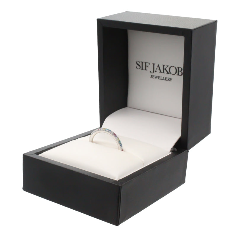 Silver Ring Size 52 Sif Jakobs Ellera Multi Coloured Cubic Zirconia