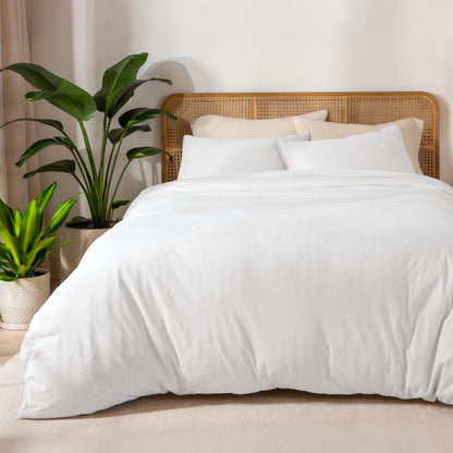 Bare Home Organic Cotton Jersey Duvet Cover Set