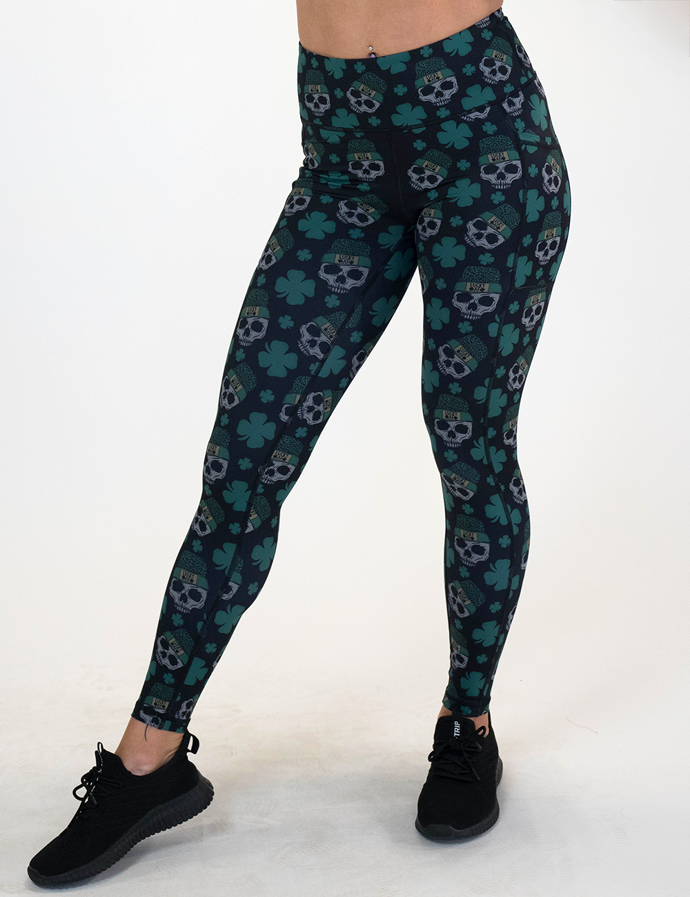 Constantly Varied Gear Shamrock Skulls Leggings
