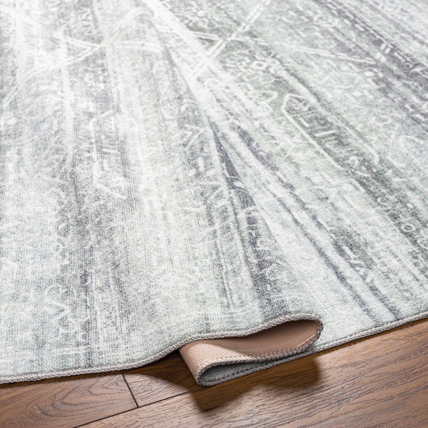 Blake Light Gray Washable Area Rug