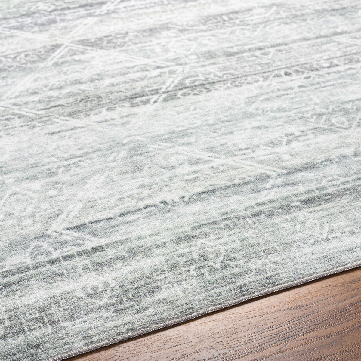 Blake Light Gray Washable Area Rug