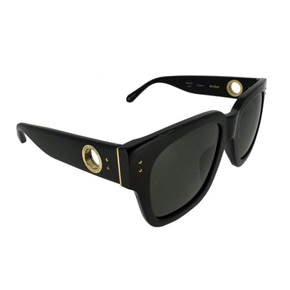 Linda Farrow Amber D-Frame Black Women's Sunglasses 6225/LFL1001C1SUN